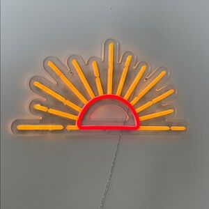 Temu sunshine sun neon light sign decor